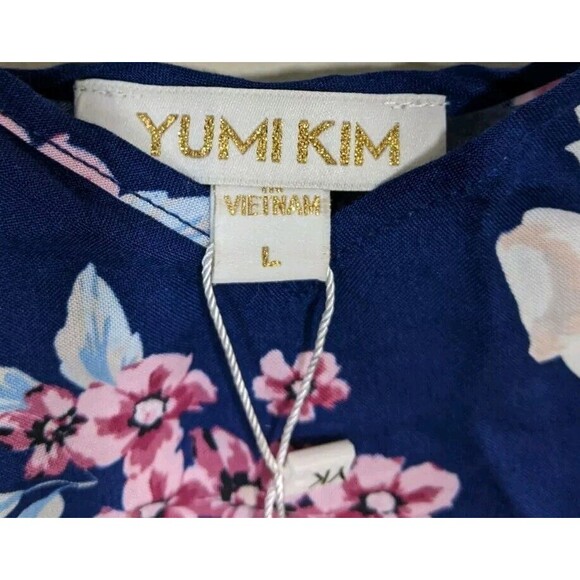 Yumi Kim Tank Top Pajama Floral Tapestry Navy Siesta Spaghetti Strap Large - Picture 7 of 8